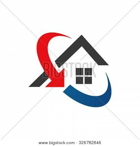 Home Restoration Logo Design After Disaster Repair Property Maintenance House Renovation Icon