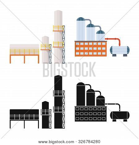 Vector Illustration Of Production And Structure Icon. Set Of Production And Technology Vector Icon F