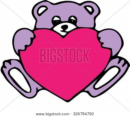 Red Heart Vector On White Background, Love.