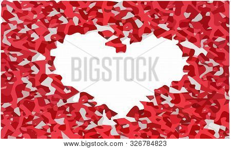 Red Heart Vector On White Background , Sign.