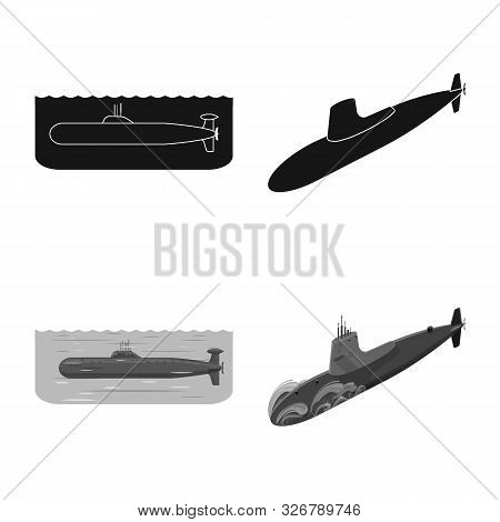 Vector Design Of War And Ship Icon. Set Of War And Fleet Vector Icon For Stock.