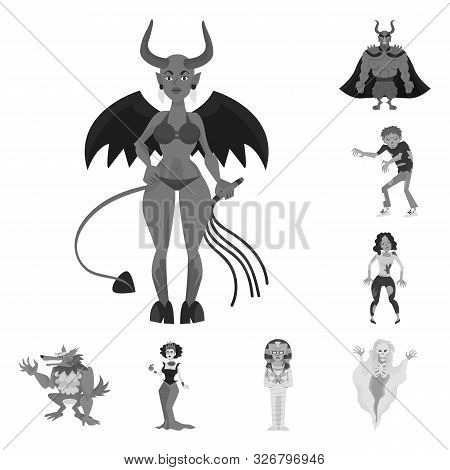 Isolated Object Of Consternation And Horror Sign. Set Of Consternation And Hell Vector Icon For Stoc