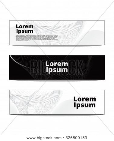 Vector Banners With Dot  Background Vector Design