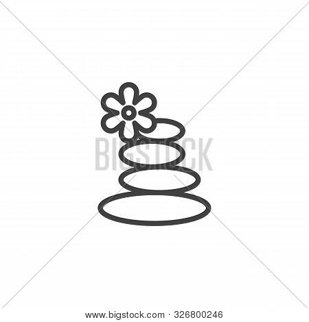 Spa Stones Flower Vector Photo Free Trial Bigstock