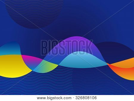 Abstract Geometric Colour  Background With Lines Vector Illustration