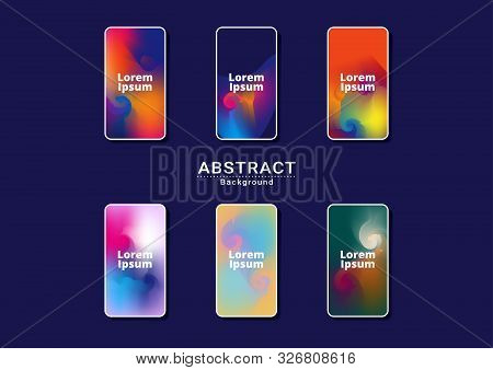 Dynamic Bright Multicolor Background. Fractal Artwork For Smart Phone Orange
