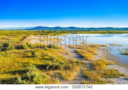 Nature Park Vransko Lake, Ornithological Reservation In Dalmatia, Croatia, Wooden Observation Path F