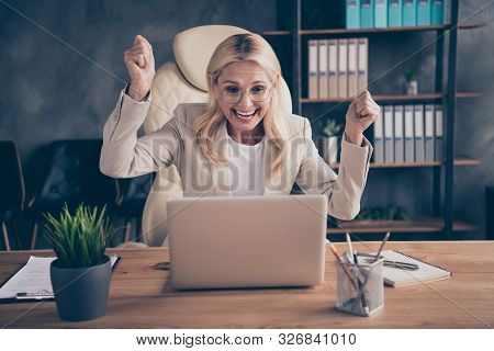 Photo Of Crazy Ecstatic Cheerful Blonde Haired Entrepreneur Rejoicing With New Employee Found Crazil
