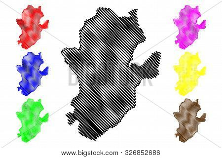 Eastern Province (republic Of Sierra Leone, Salone) Map Vector Illustration, Scribble Sketch Eastern