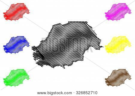 Northern Province (republic Of Sierra Leone, Salone) Map Vector Illustration, Scribble Sketch The No