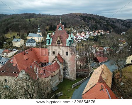 View Of The Castle Kuckuckstein In Saxony