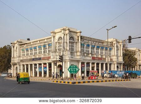 Delhi, India - Nov 16, 2011: People At Connaught Place. It Is One Of The Largest Financial, Commerci