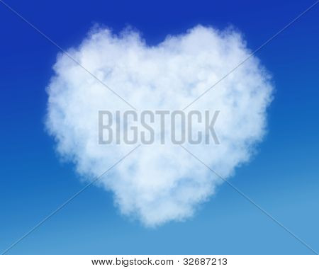 Heart shaped cloud