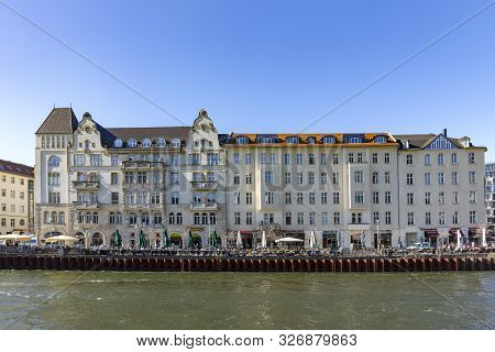 Berlin, Germany - Apr 1, 2016: People Relax At The Restaurant Staendige Vertretung In Berlin Mitte. 