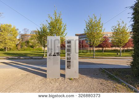 Berlin, Germany - May 2, 2016:   Plate To Remember The  First Homosexual Emancipation Movement With 