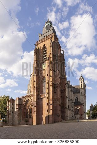 Wetzlar, Germany - Jul 17, 2018: View To Famous Wetzlar Dome Under Blue Sky