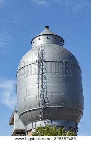 Neunkirchen, Germany - Aug 5, 2018: Old Iron Works Monuments In Neunkirchen From The Late 20th Centu
