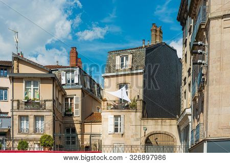 LIMOGES, FRANCE - May 8, 2018 : Street view of downtown in Limoges, France