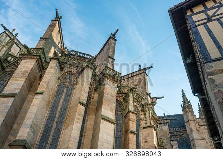 LIMOGES, FRANCE - May 8, 2018 : Saint Pierre Church of Queyroix in Limoges, France