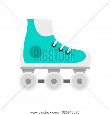 Kid Inline Skates Icon. Flat Illustration Of Kid Inline Skates Vector Icon For Web Design