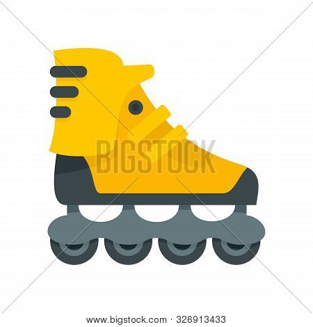 Sport Inline Skates Icon. Flat Illustration Of Sport Inline Skates Vector Icon For Web Design