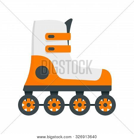 Race Inline Skates Icon. Flat Illustration Of Race Inline Skates Vector Icon For Web Design