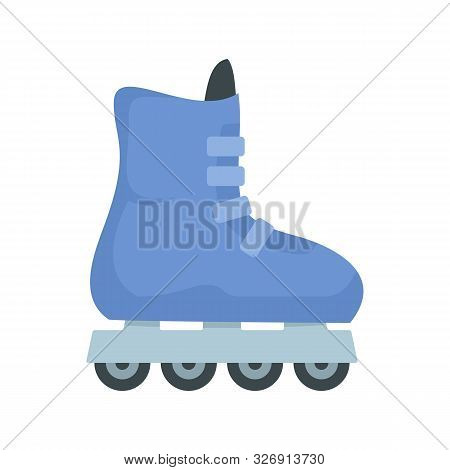 Children Inline Skates Icon. Flat Illustration Of Children Inline Skates Vector Icon For Web Design