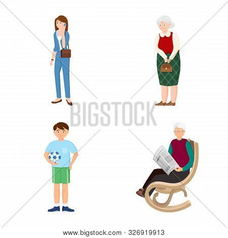 Vector Design Of Family And People Icon. Set Of Family And Avatar Stock Symbol For Web.