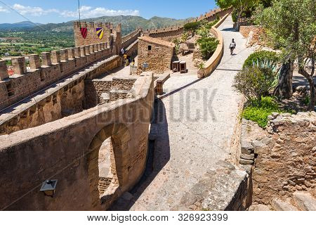 Mallorca, Spain - May 10, 2019: Capdepera Castle, Fortress From The 14Th Century, Located Near Cala