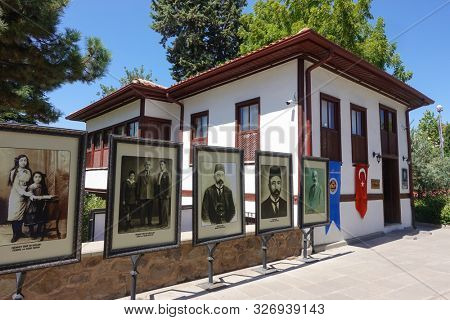Hamamonu, Ankara / Turkey - August 10: Mehmet Akif Ersoy, famous Turkish poet, has lived in this house. I t is renovated and converted to a museum.