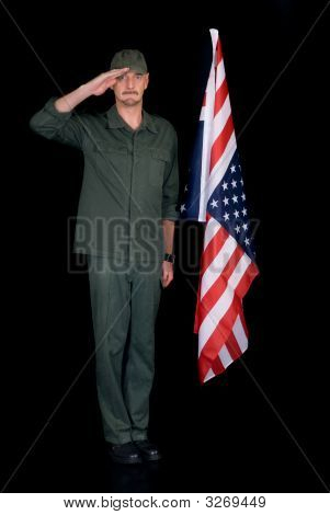 Mann mittleren Alters, Soldat