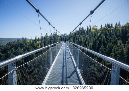 An image of the cable bridge at Bad Wildbad south Germany