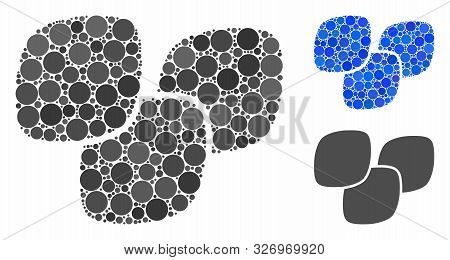 Medical Tablets Mosaic Of Round Dots In Various Sizes And Color Tints, Based On Medical Tablets Icon