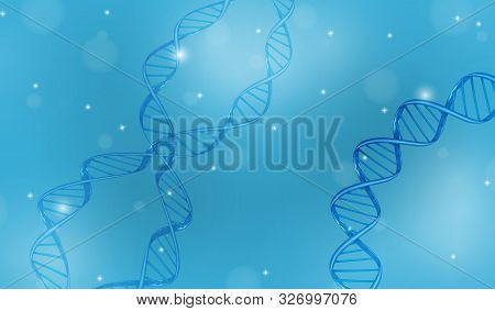 Abstract Background With Dnk Spiral For Information And Medicine Template. Vector Illustration