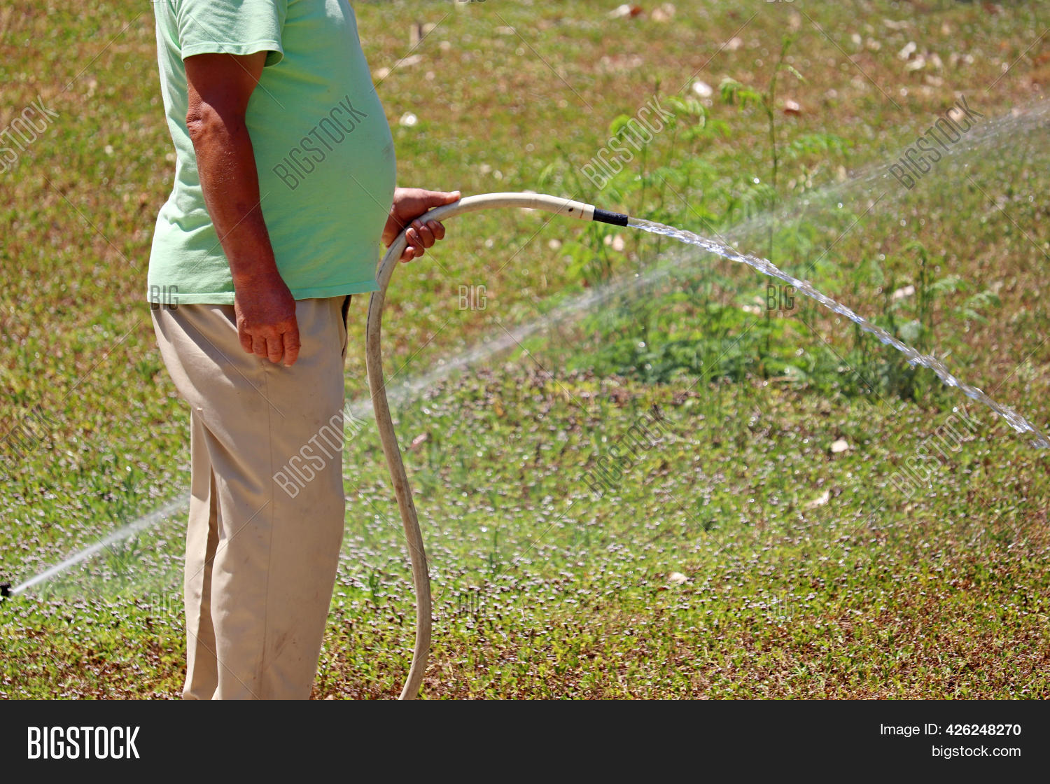 Man Hose His Hand Image & Photo (Free Trial) Bigstock
