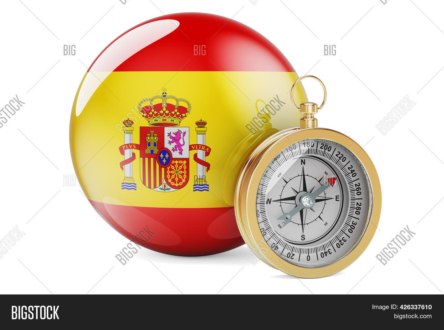 Compass Spanish Flag. Image & Photo (Free Trial) Bigstock