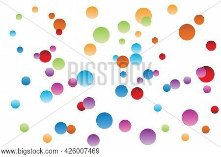 The Uneven Halftone Dot Effect. Modern Abstract Circle Pattern. Semitone Digital Loop. Circular Radi