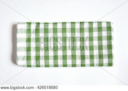 Top View New Kitchen Towels In Verdun Green ,strip And White Color Simple Pattern In Differnet Style