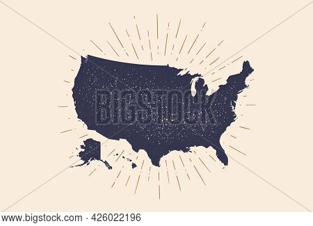 Usa. Poster Map Vector &amp; Photo (Free Trial) | Bigstock