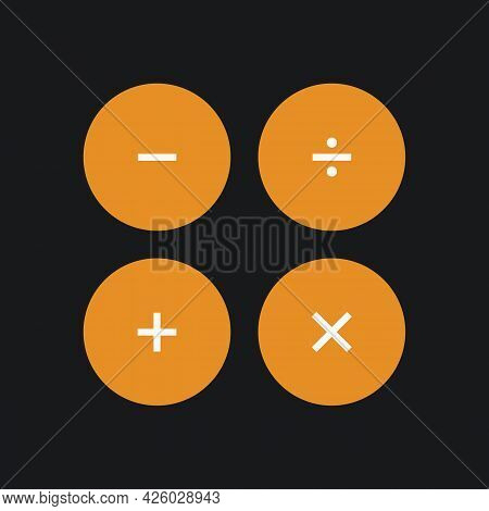 Calculater Interface Buttons. Vector Illustration Graphic Design