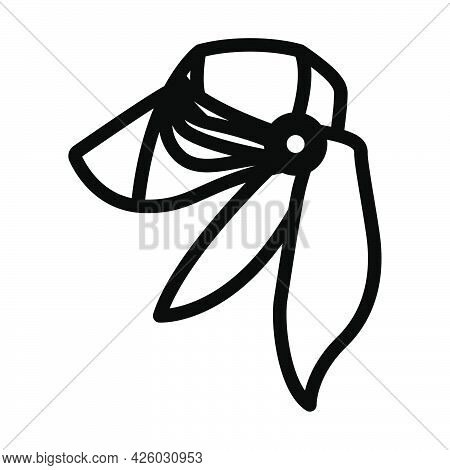 Business Woman Neck Scarf Icon. Bold Outline Design With Editable Stroke Width. Vector Illustration.