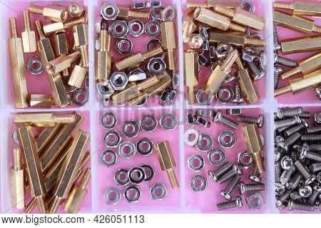Brass Standoff Spacer Male And Female Set In Plastic Container