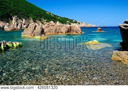 View Of Cala Tinnari Beach, Trinità D\'agultu