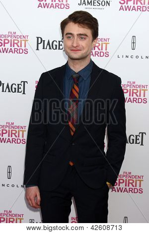 LOS ANGELES - únor 23: Daniel Radcliffe, navštěvuje 2013 Film Independent Spirit Awards ve stanu 