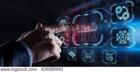 Risk Management And Assessment For Business Investment Concept. Business, Technology, Internet And N
