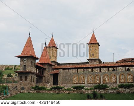 Russia. Kamensk-shakhtinsky Rostov Region. June, 2021: Landscape Design. Grapes And Greenery On Terr