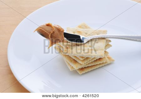 칼에 땅콩 버터