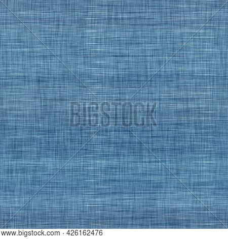 Classic Blue Woven Stripe Masculine Shirt Fabric Texture. Navy Space Dyed Marled Melange Background.