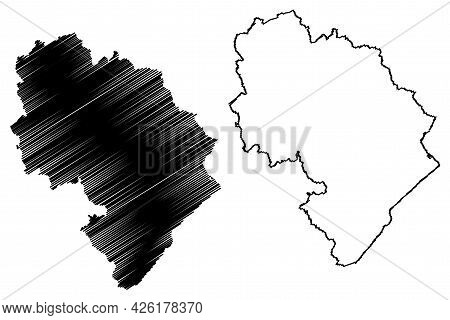 Bernkastel-wittlich District (federal Republic Of Germany, State Of Rhineland-palatinate) Map Vector