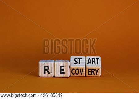Recovery And Restart Symbol. Turned Cubes And Changed The Word 'recovery' To 'restart'. Beautiful Or